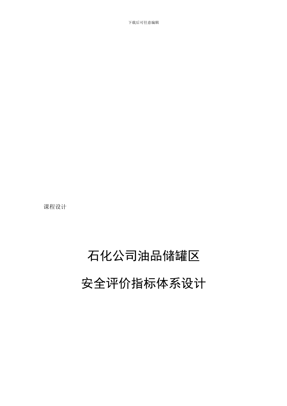 安全评价指标体系设计._第1页