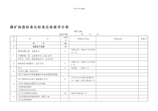 安全质量标准化标准及检查评级表.
