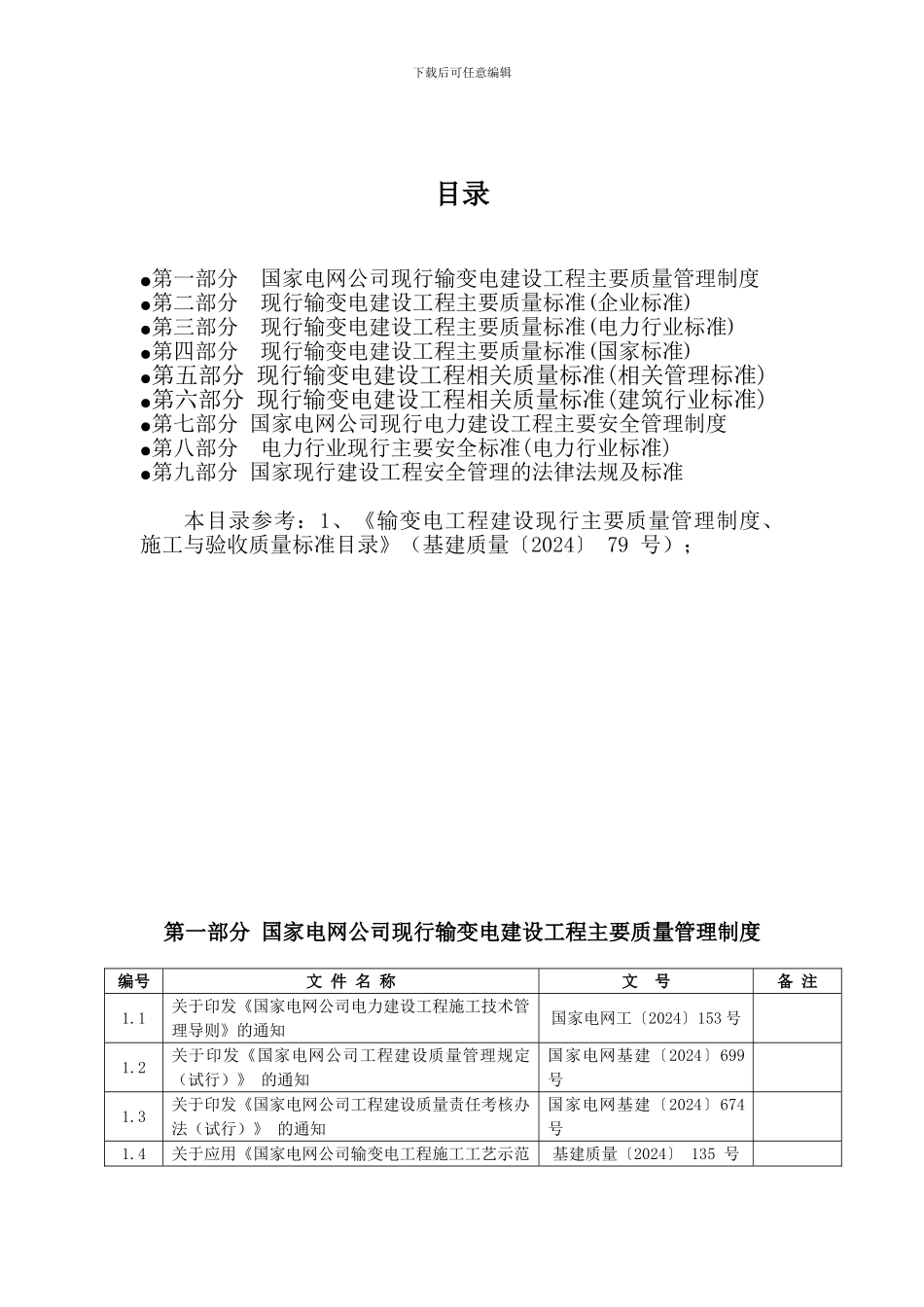 安全质量管理制度、施工与验收技术标准目录202405_第3页