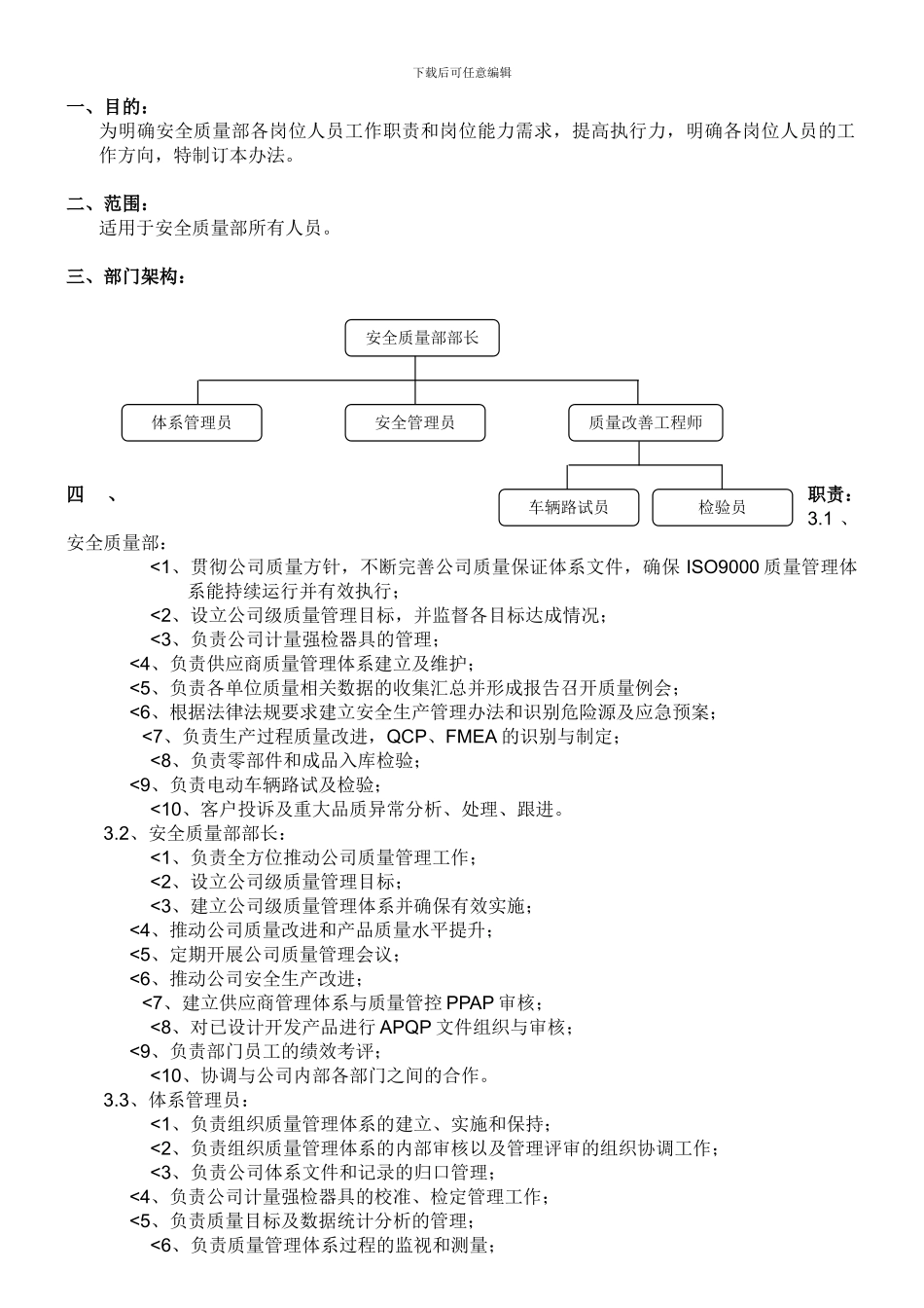 安全质量部岗位职责._第2页