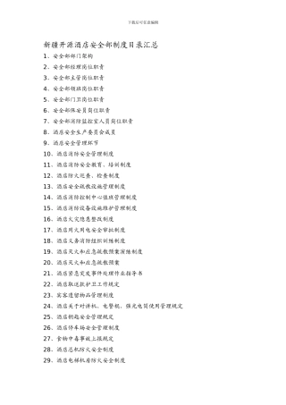 安全部制度目录汇总.