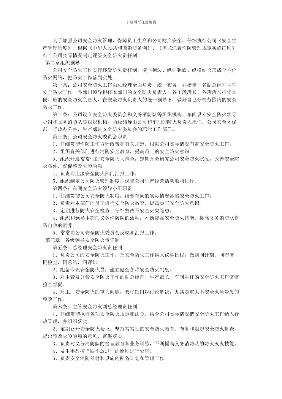 安全防火工作管理制度汇编._第3页