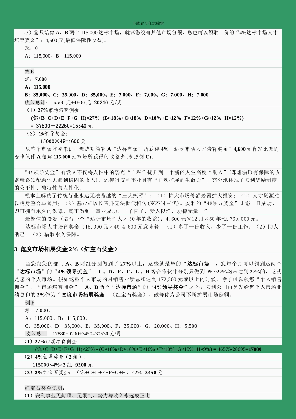安利公司的奖金制度采用多层次直销模式_第3页