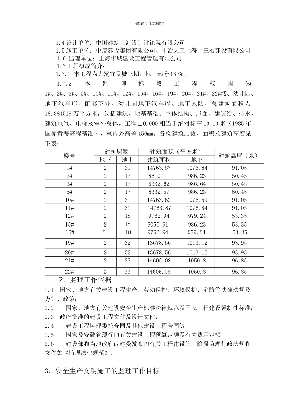 安庆大发宜景城三期工程安全监理实施细则._第2页