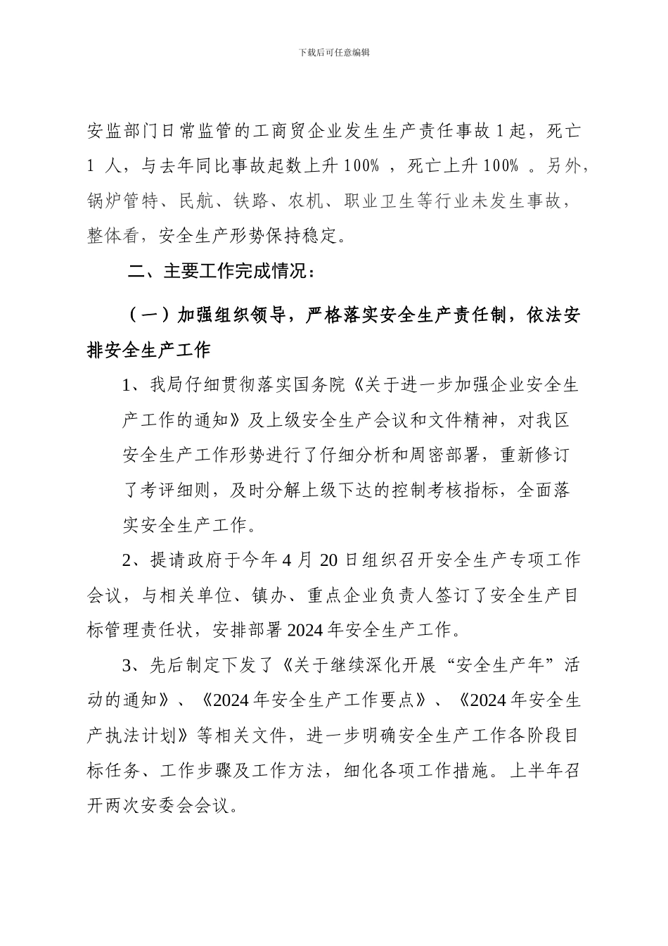 安监局2024年半年工作总结_第3页