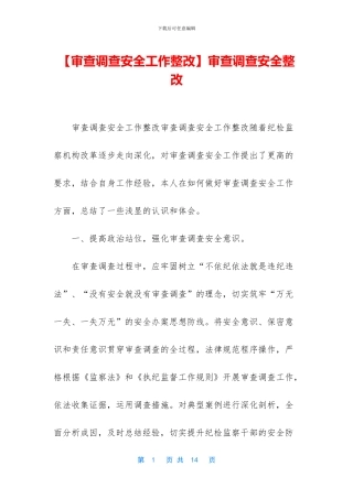 审查调查安全整改(1)