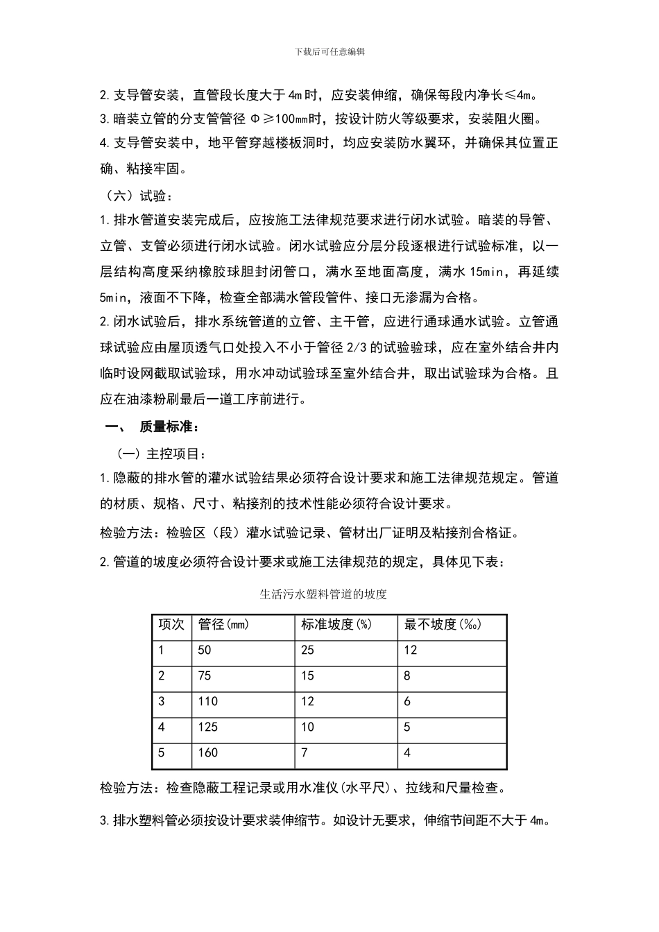 室内UPVC塑料排水管施工方案及要点_第3页