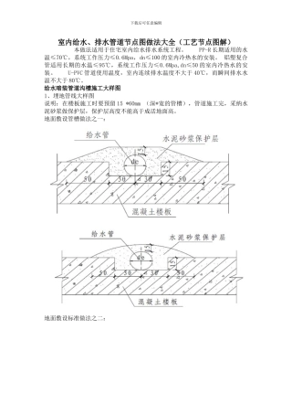 室内给水、排水管道节点图做法大全