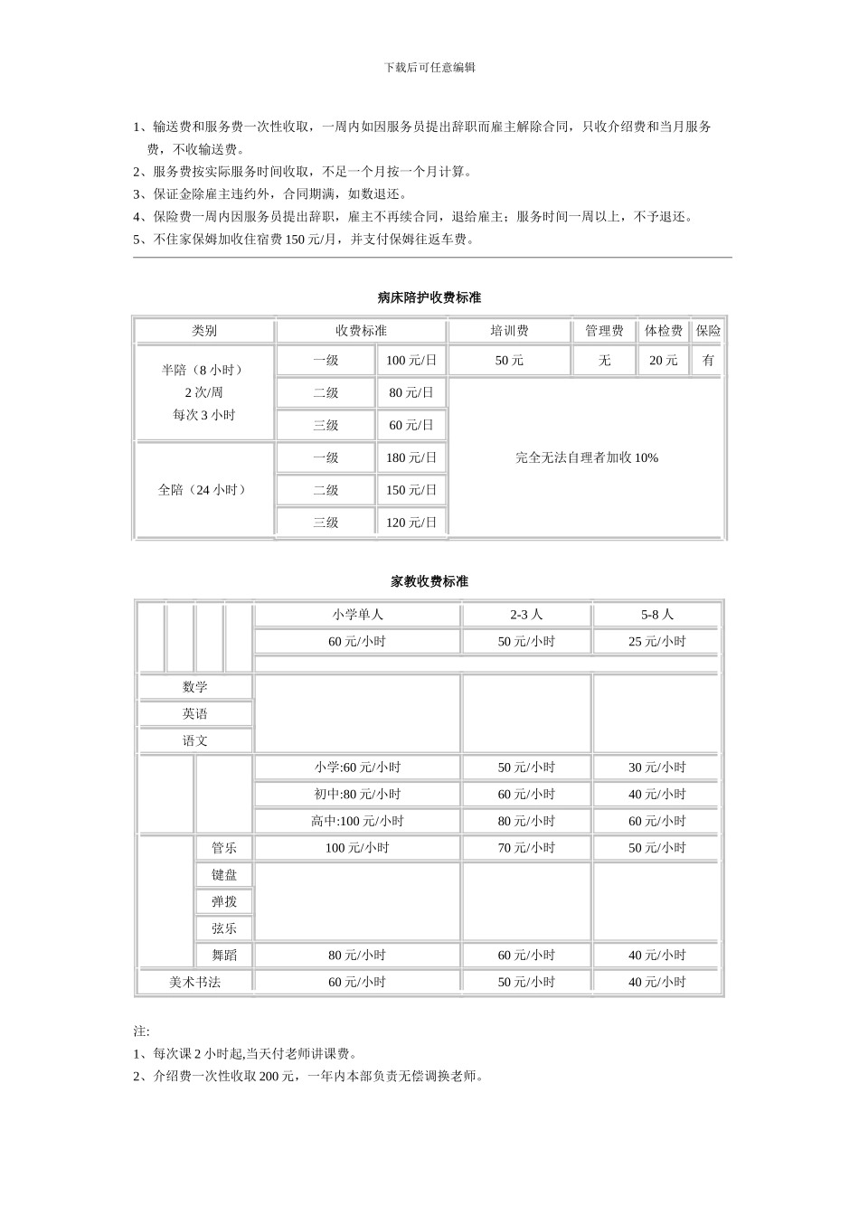 家政等级标准_第2页