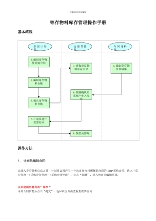 寄存物料库存管理操作手册-(1)