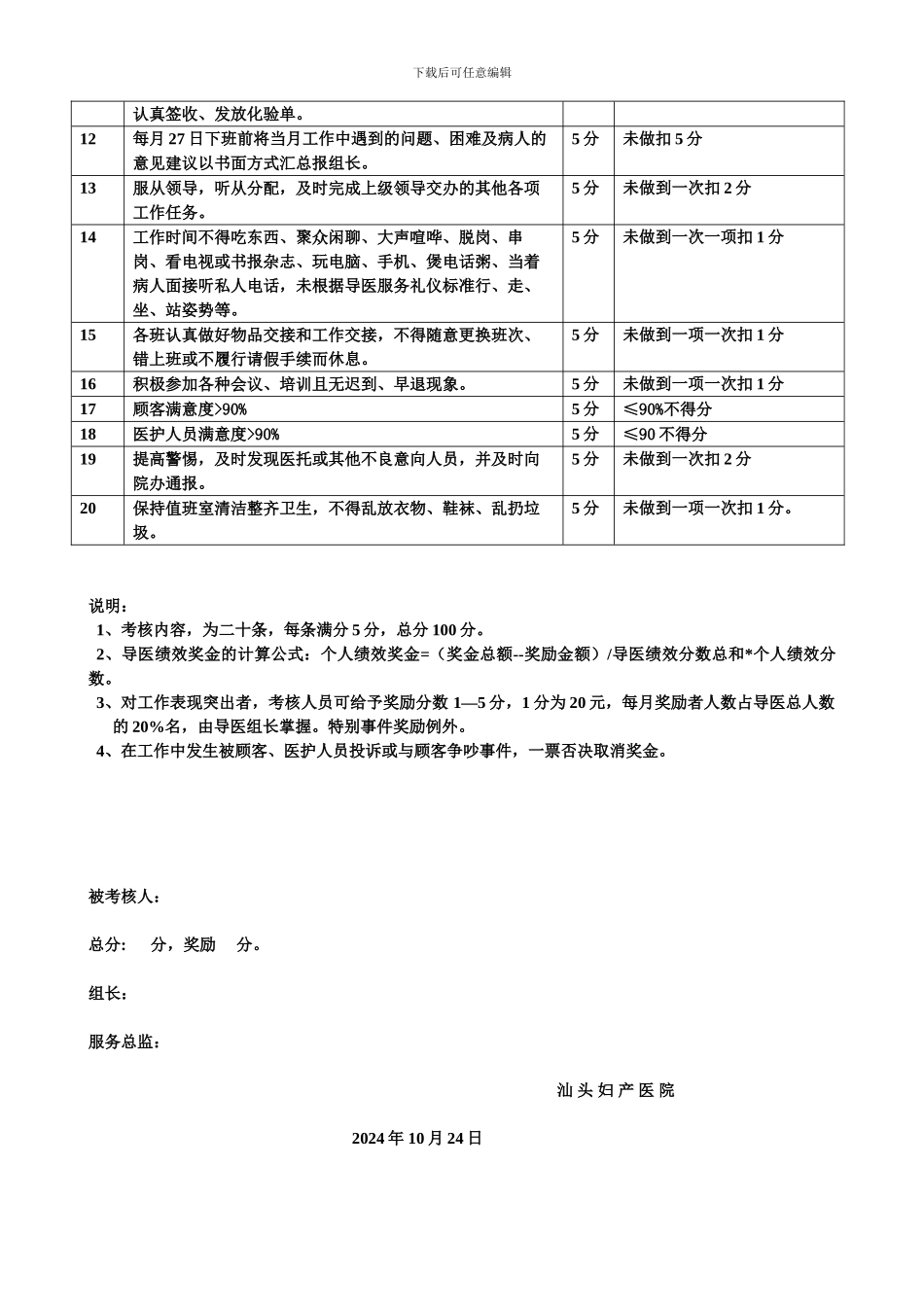 导医绩效考核方案2_第2页