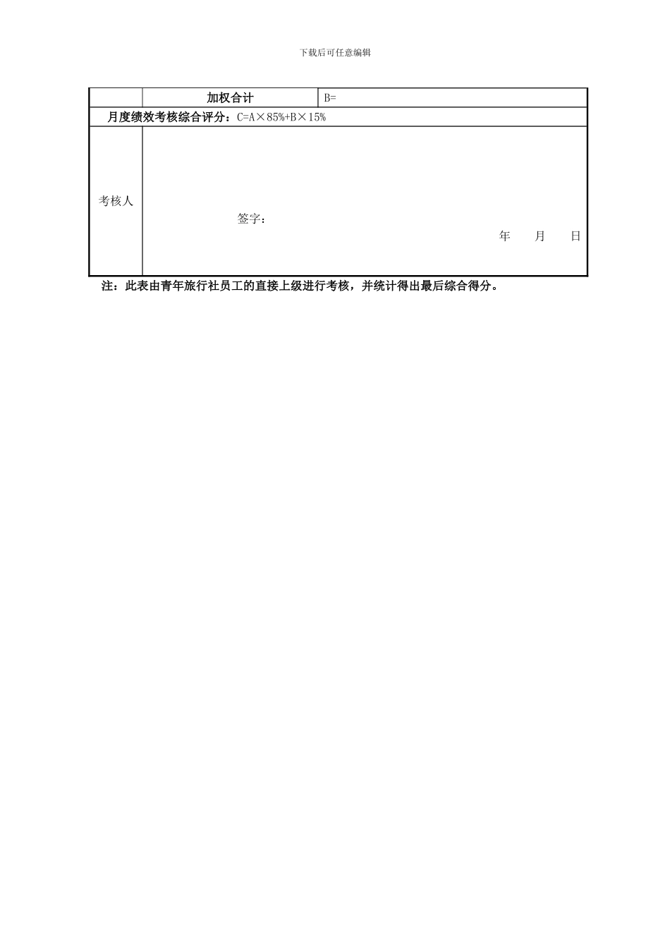 导游绩效考核表_第2页