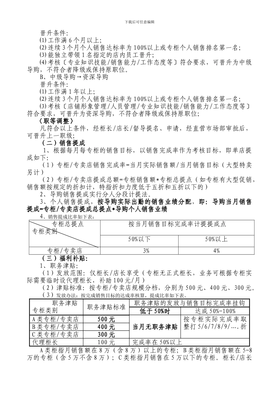 导购薪酬管理制度规划_第2页