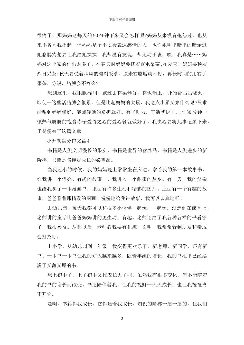 小升初满分作文锦集六篇(1)_第3页