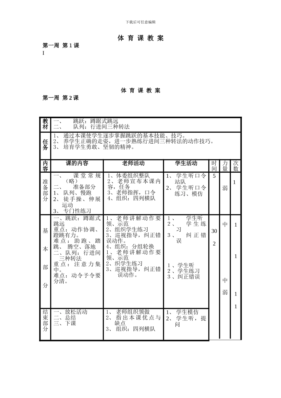 小学五六年级体育全套的教案_第2页