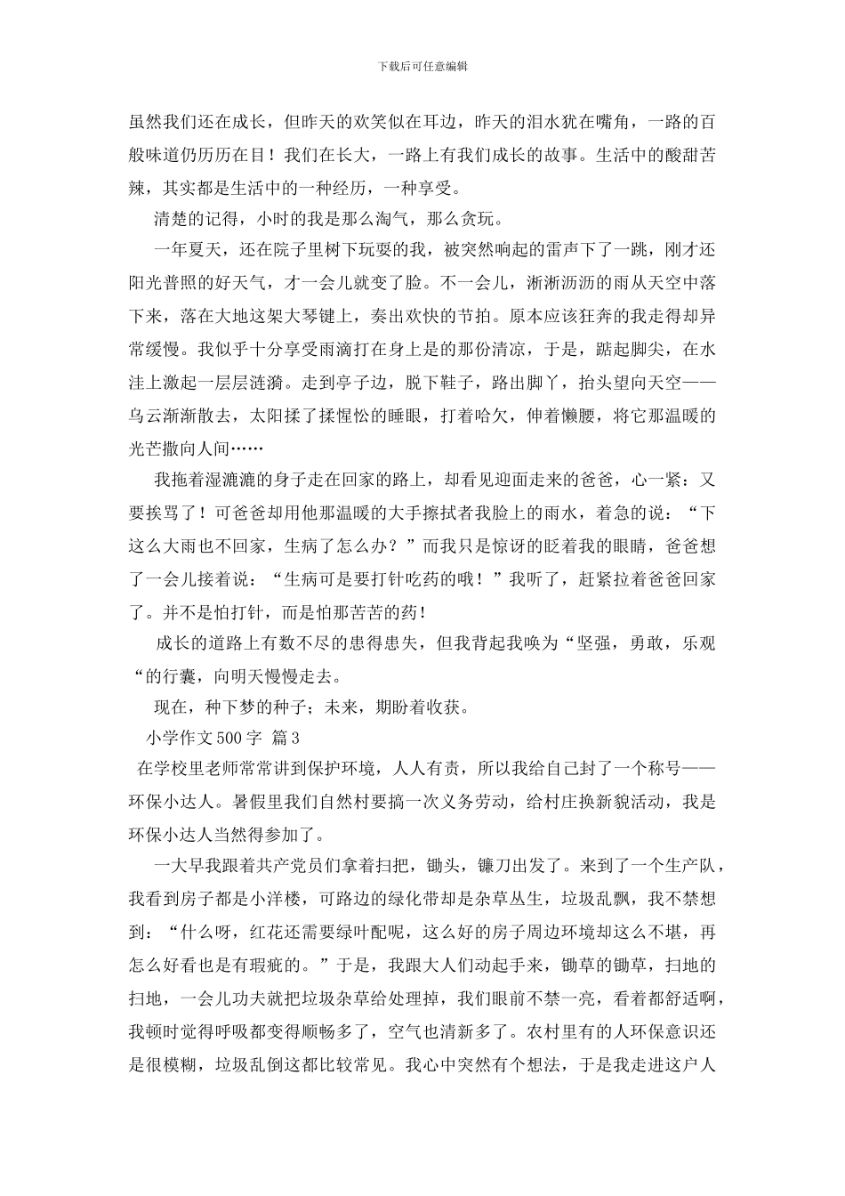 小学作文500字集合7篇(1)_第2页