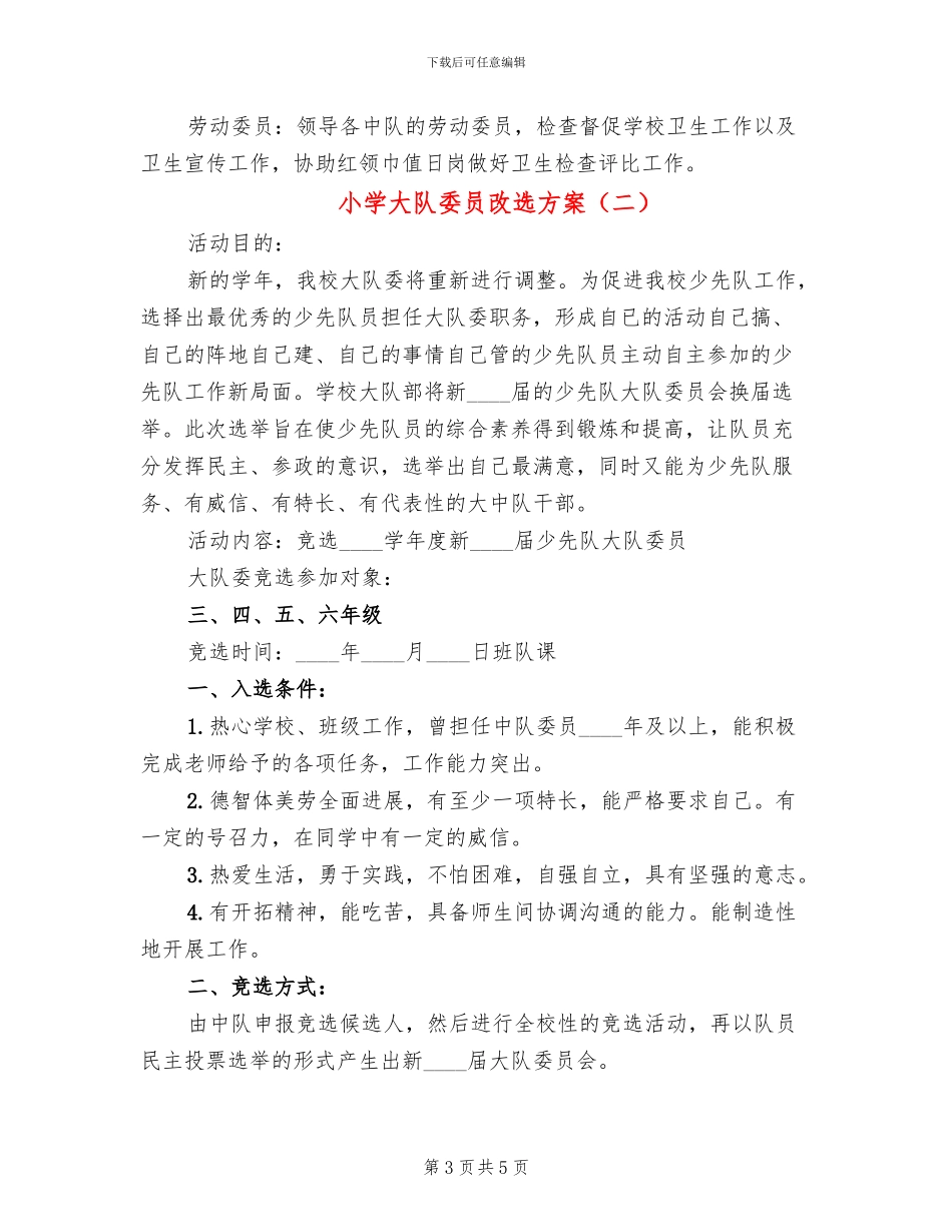 小学大队委员改选方案_第3页