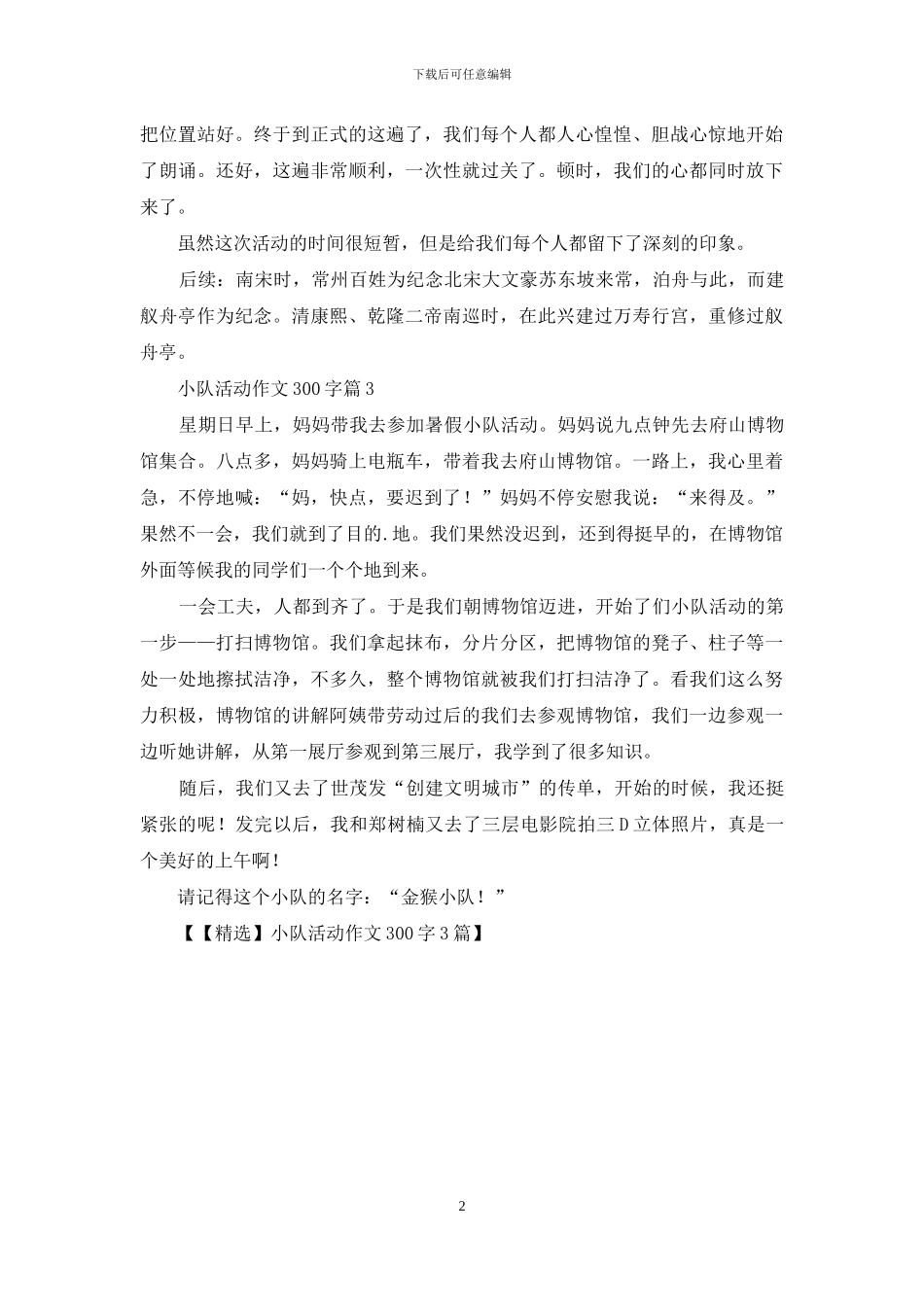 小队活动作文300字3篇(1)_第2页