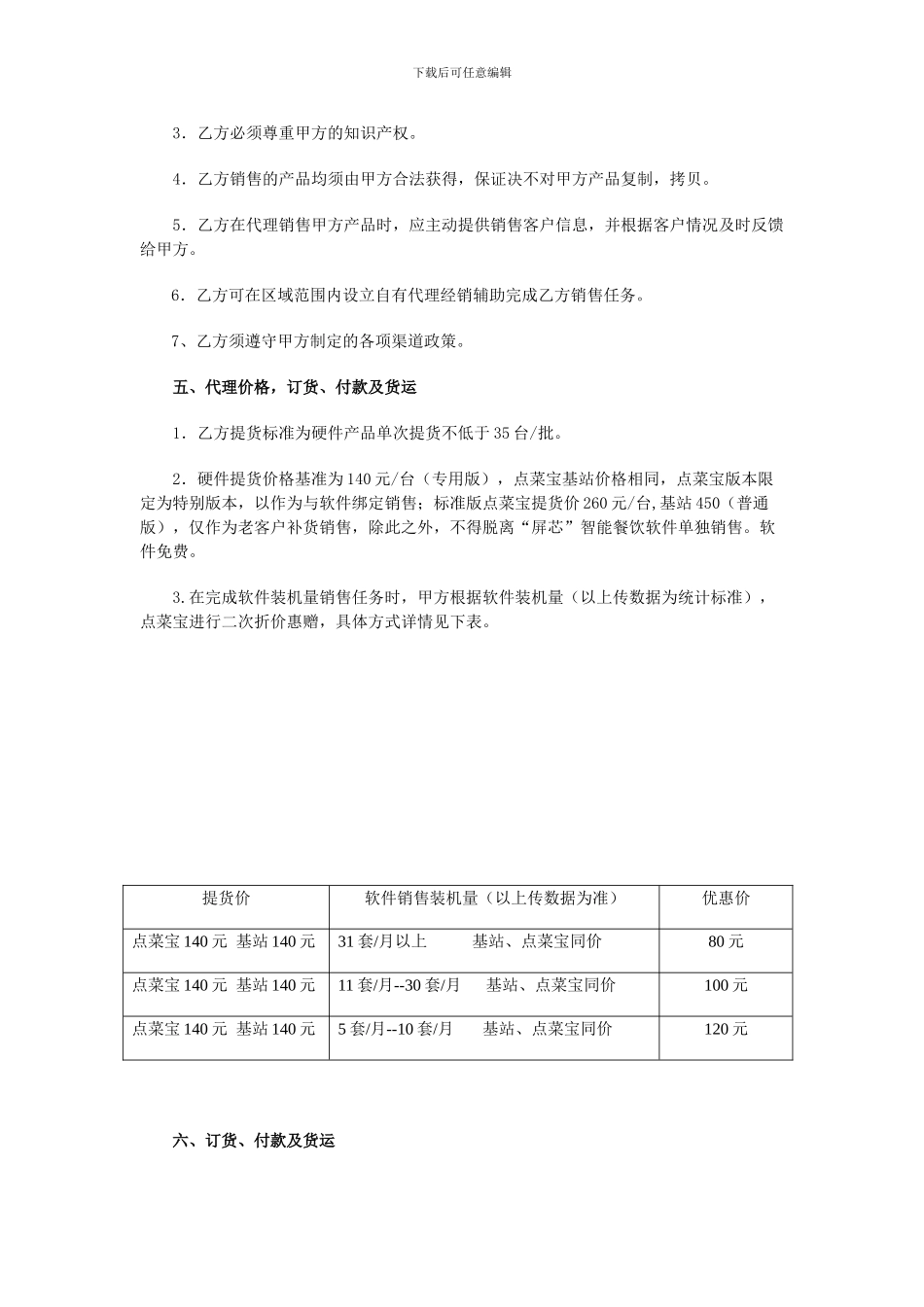 屏芯代理合同_第2页