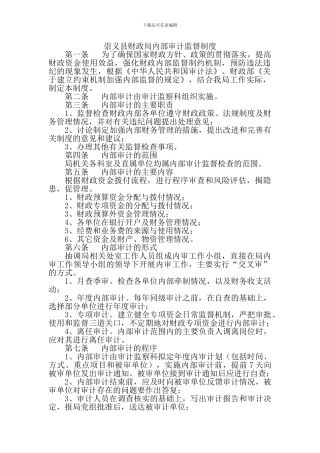 崇义县财政内部审计制度