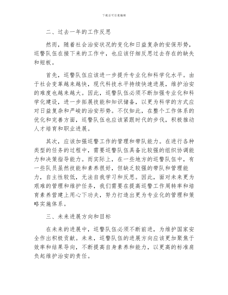 巡警年度总结_第2页