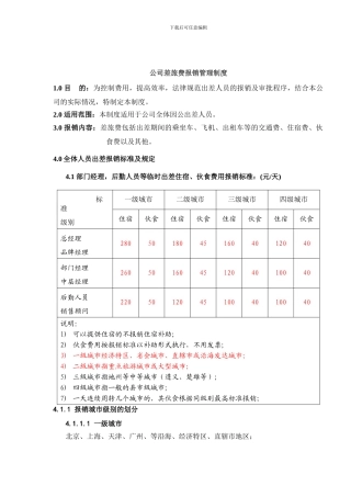 差旅费报销管理制度(1)