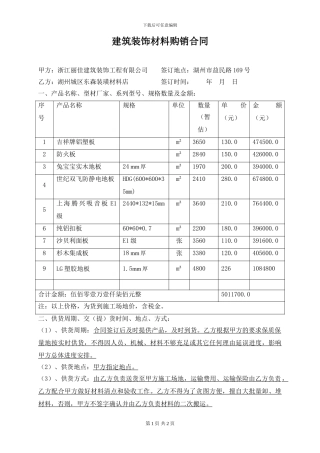 建筑装饰材料购销合同3