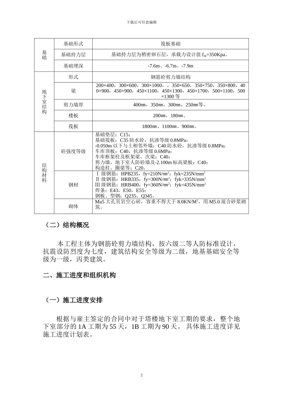 成都望江花园公寓楼地下室施工方案_第3页