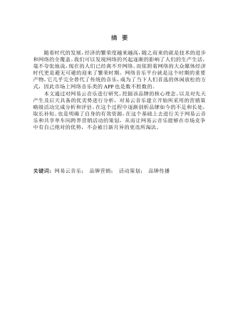 市场营销专业 某网站云品牌推广策划书