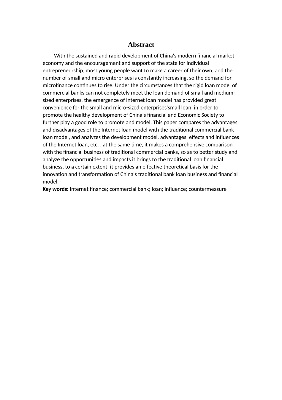 数学与应用数学-互联网金融对银行传统贷款业务的影响分析论文_第2页