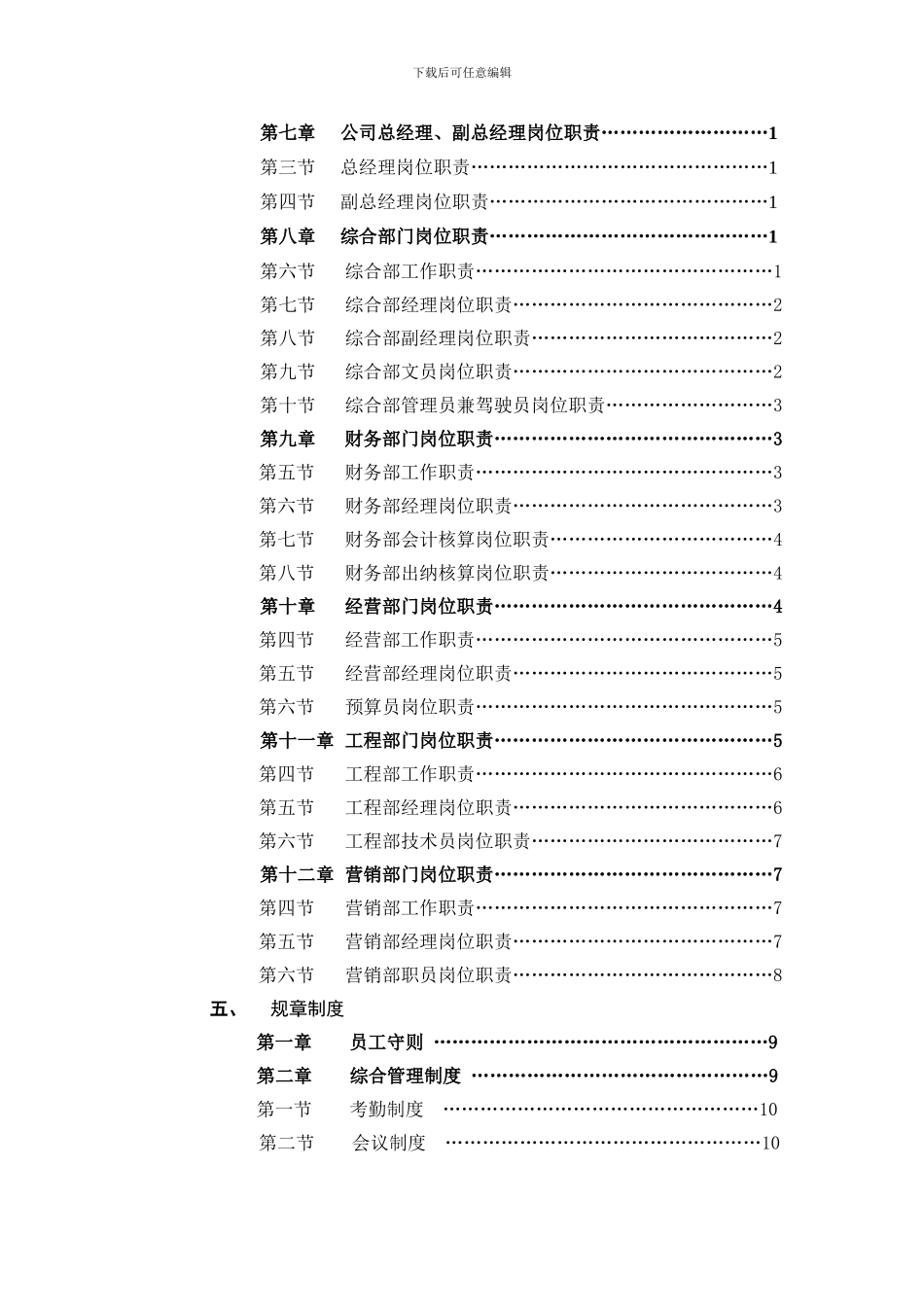 房地产行业各部门岗位职责和公司制度_第3页