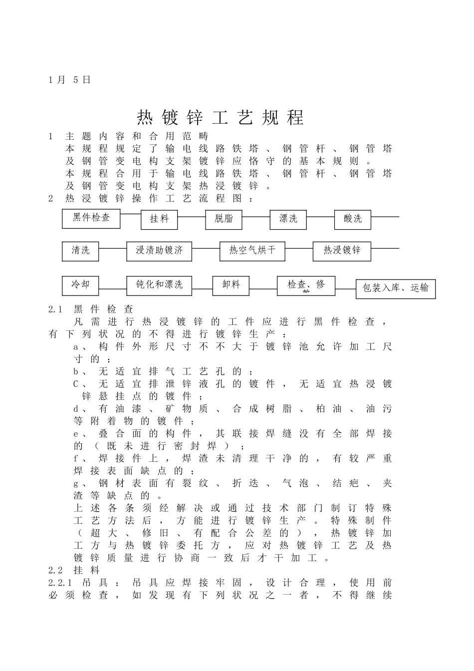 2025年热镀锌工艺设计规程完整_第2页