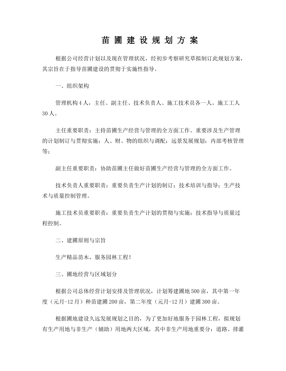 2025年苗圃建设规划方案_第1页