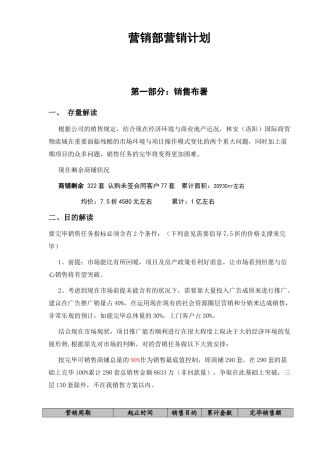 2025年商业地产年度营销计划