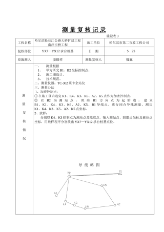 2025年测量复核记录