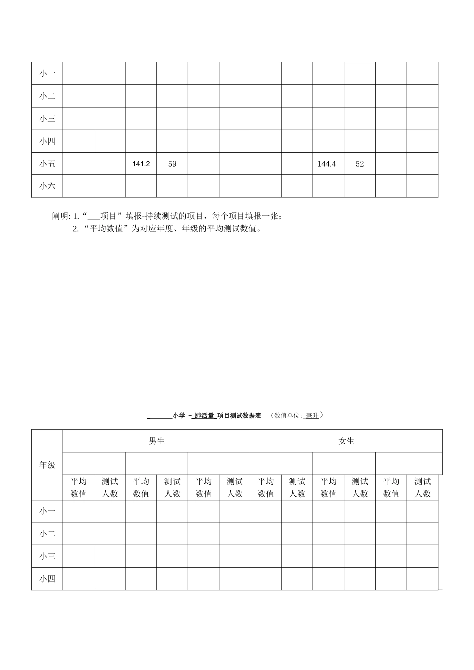 2025年小学生体质健康检测表_第2页