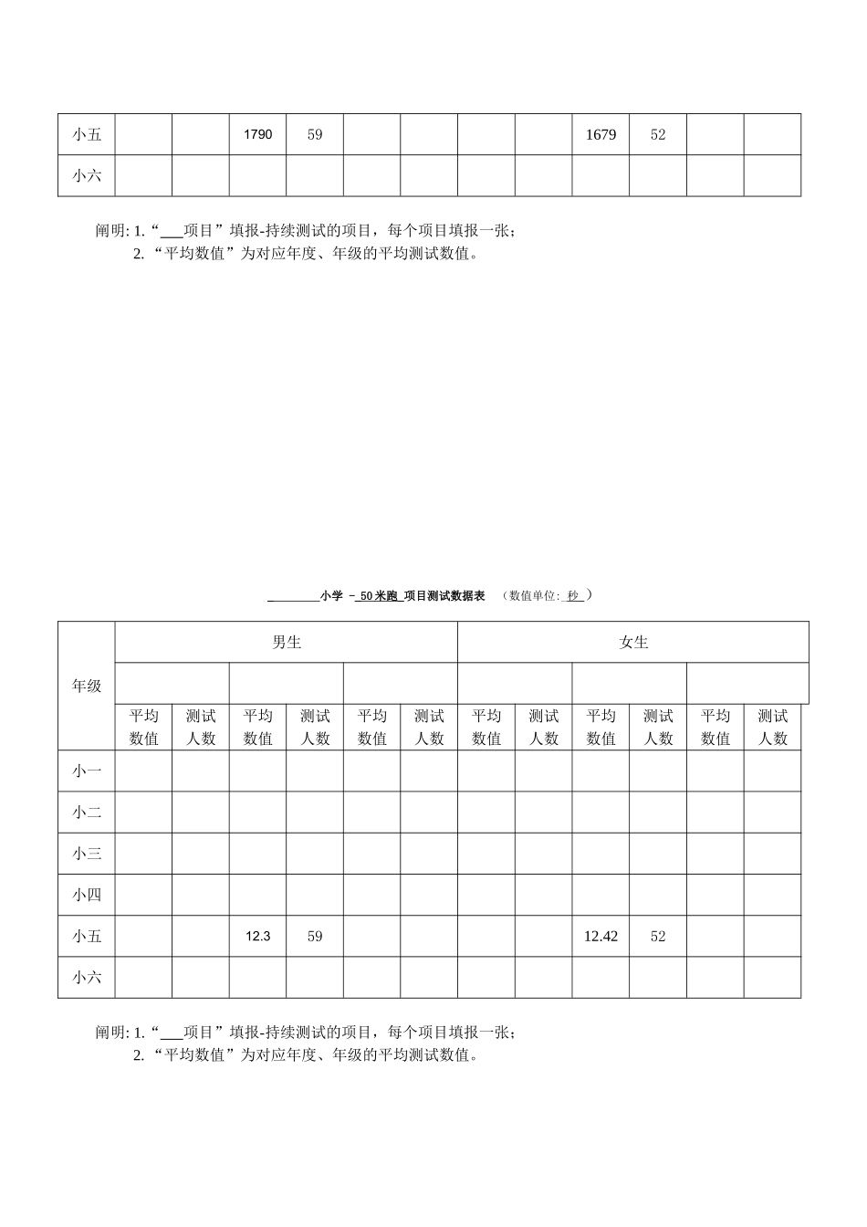 2025年小学生体质健康检测表_第3页