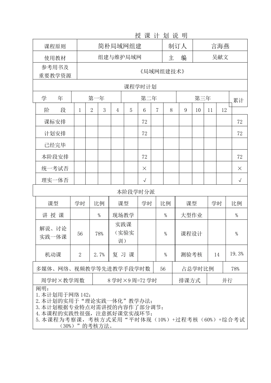 2025年局域网组建技术授课计划_第3页