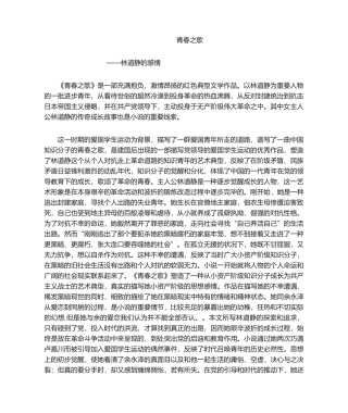 2025年青春之歌人物形象分析分析