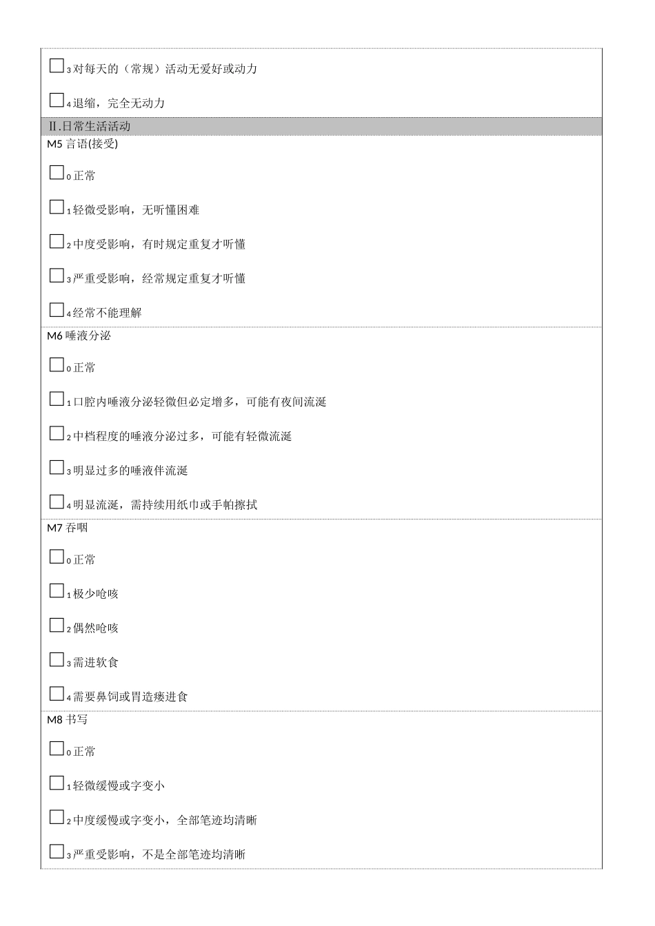 2025年统一帕金森病评定量表UPDRS_第2页