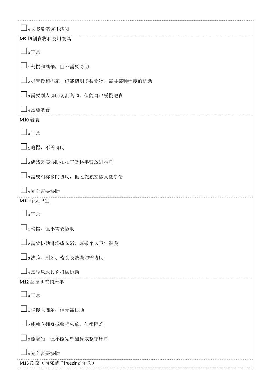 2025年统一帕金森病评定量表UPDRS_第3页