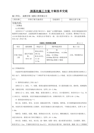 2025年深基坑施工方案技术交底