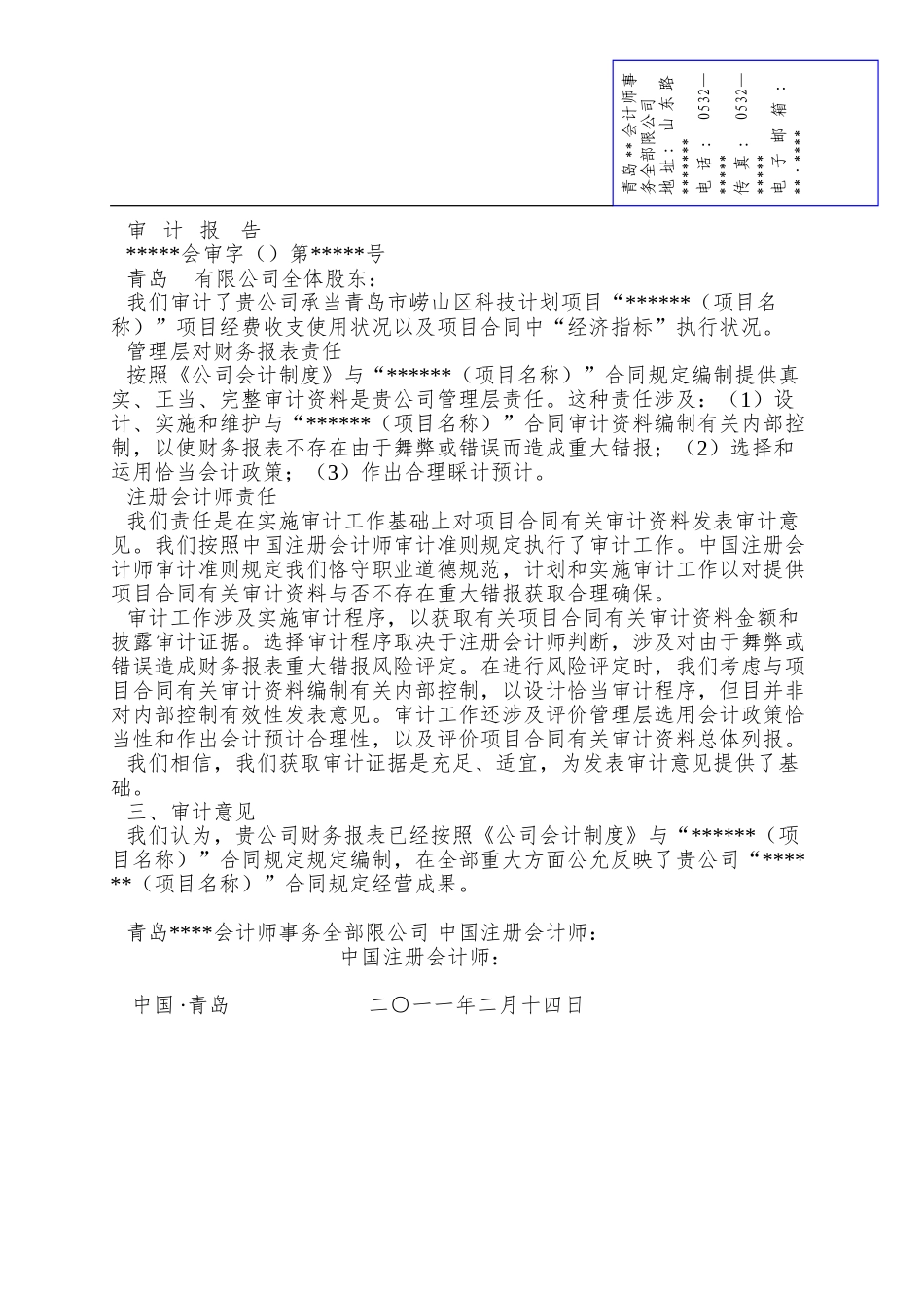 2025年审计报告模板_第3页