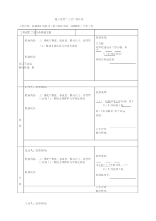 2025年三检制度与检查表格