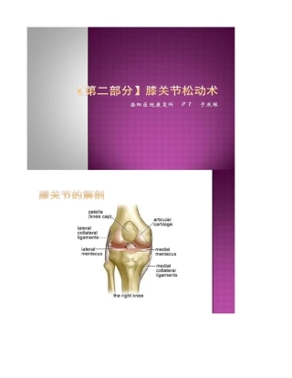 2025年膝关节松动术讲解