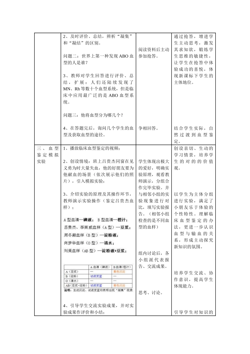 2025年输血与血型的教学设计_第3页