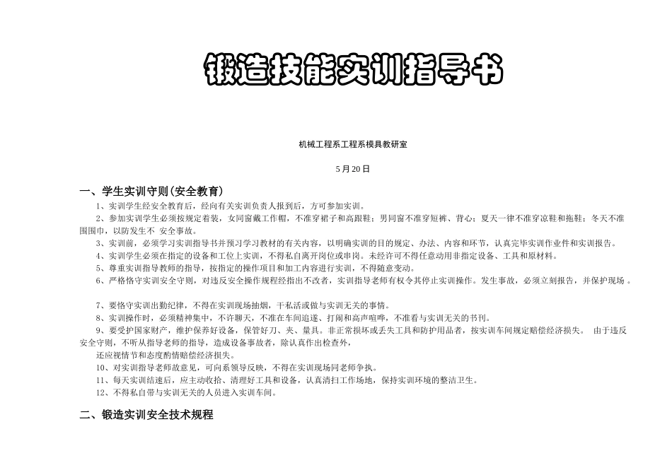 2025年铸造实训指导建议书_第1页