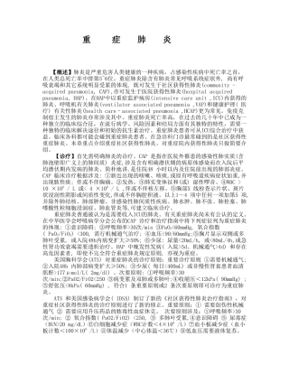 2025年重症肺炎的诊断标准及治疗