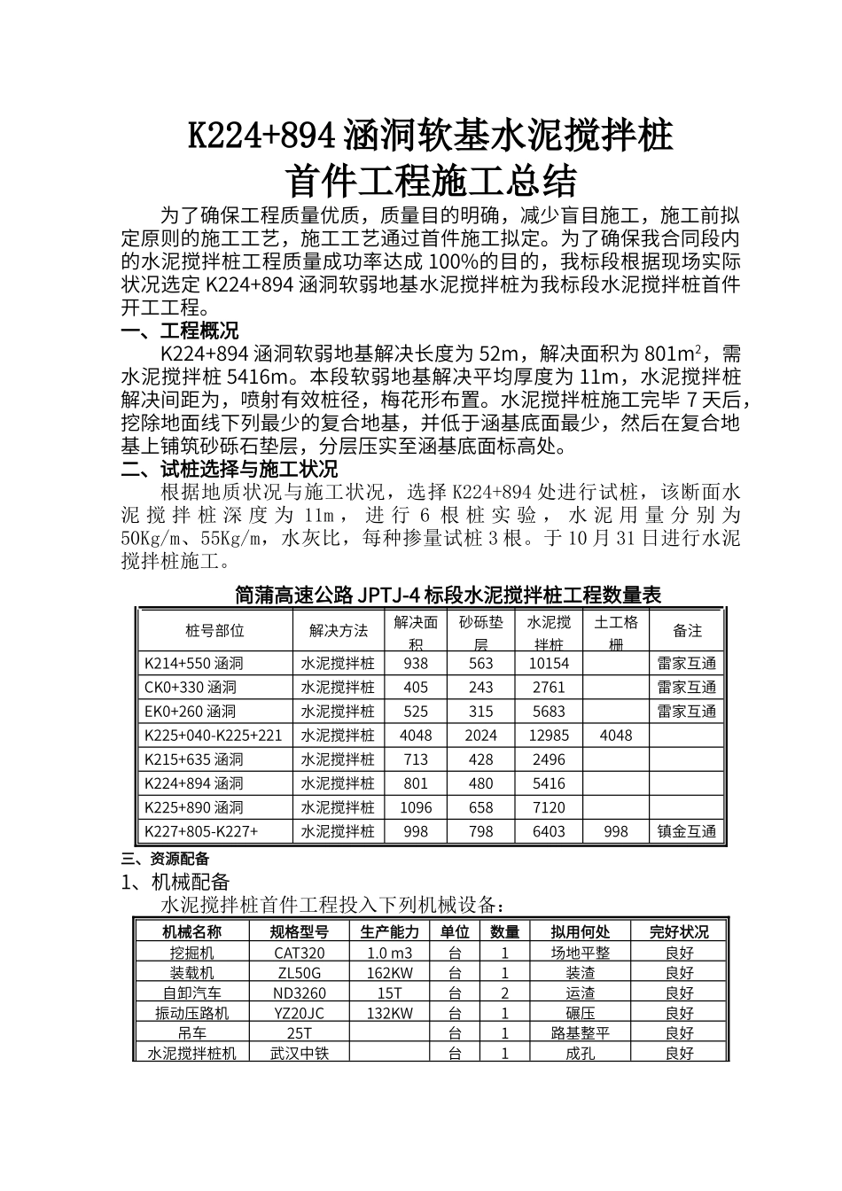 2025年水泥搅拌桩首件施工总结_第1页