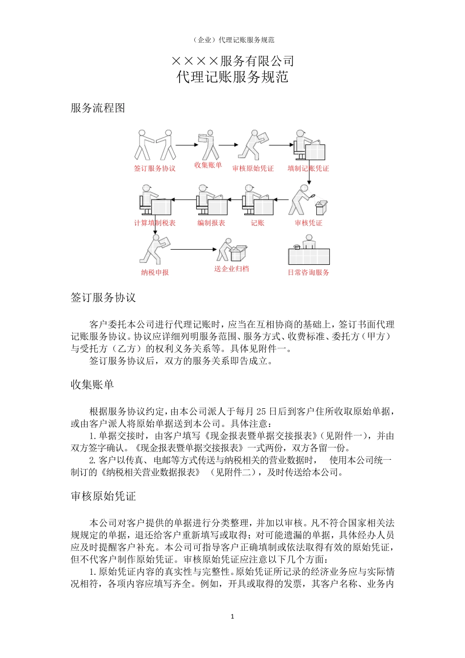 (企业)代理记账服务规范_第1页